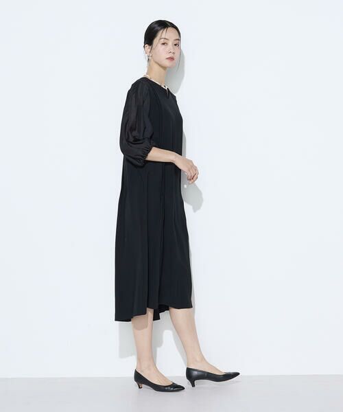 COMME CA PLATINUM S-SIZE / コムサ・プラチナ エスサイズ ロング・マキシ丈ワンピース | 〔 Sサイズ 〕 バックサテンストレッチ ドレス | 詳細14