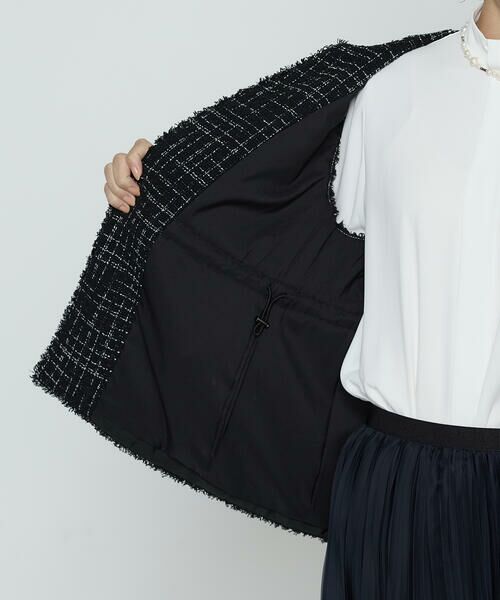 COMME CA PLATINUM S-SIZE / コムサ・プラチナ エスサイズ ベスト | 〔 Sサイズ 〕 ファンシーツイード キーネックカラージレ | 詳細12