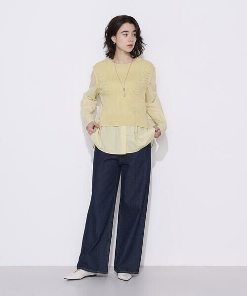 COMME CA PLATINUM S-SIZE / コムサ・プラチナ エスサイズ シャツ・ブラウス | 〔 Sサイズ 〕 ニットドッキング プルオーバーシャツ | 詳細17