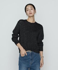 COMME CA PLATINUM S-SIZE / コムサ・プラチナ エスサイズ ニット・セーター | 〔 Sサイズ 〕 プレーティング天竺 シャイニーラメニット