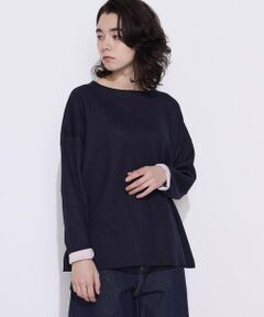 COMME CA PLATINUM S-SIZE / コムサ・プラチナ エスサイズ カットソー | 〔 Sサイズ 〕 接結編み バイカラープルオーバー