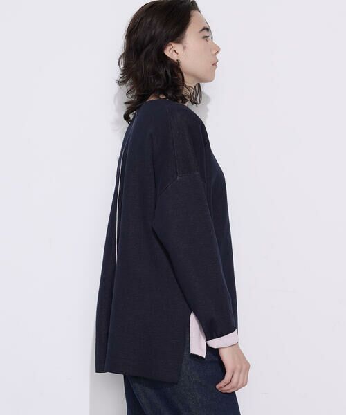 COMME CA PLATINUM S-SIZE / コムサ・プラチナ エスサイズ カットソー | 〔 Sサイズ 〕 接結編み バイカラープルオーバー | 詳細3