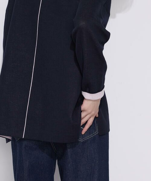 COMME CA PLATINUM S-SIZE / コムサ・プラチナ エスサイズ カットソー | 〔 Sサイズ 〕 接結編み バイカラープルオーバー | 詳細4