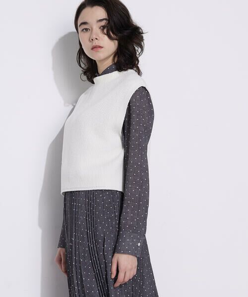 COMME CA PLATINUM S-SIZE / コムサ・プラチナ エスサイズ ベスト | 〔 Sサイズ 〕 コットンポリエステルリリヤーン 前後切り替えベスト | 詳細4