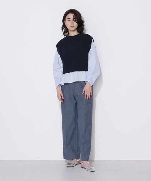 COMME CA PLATINUM S-SIZE / コムサ・プラチナ エスサイズ ベスト | 〔 Sサイズ 〕 コットンポリエステルリリヤーン 前後切り替えベスト | 詳細17