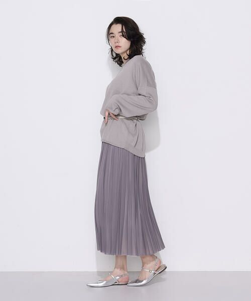 COMME CA PLATINUM S-SIZE / コムサ・プラチナ エスサイズ ロング・マキシ丈スカート | 〔 Sサイズ 〕 ソフトチュール×ウーリー分繊トリコット広巾 スカート | 詳細6