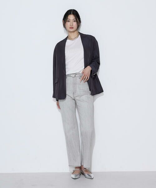 COMME CA PLATINUM S-SIZE / コムサ・プラチナ エスサイズ テーラードジャケット | 〔 Sサイズ 〕 キュプラリネン ピークドラペルジャケット | 詳細1