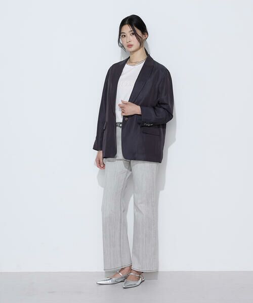 COMME CA PLATINUM S-SIZE / コムサ・プラチナ エスサイズ テーラードジャケット | 〔 Sサイズ 〕 キュプラリネン ピークドラペルジャケット | 詳細2