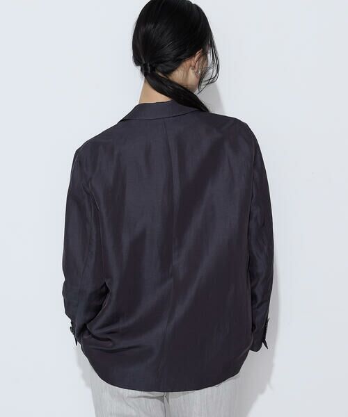 COMME CA PLATINUM S-SIZE / コムサ・プラチナ エスサイズ テーラードジャケット | 〔 Sサイズ 〕 キュプラリネン ピークドラペルジャケット | 詳細6