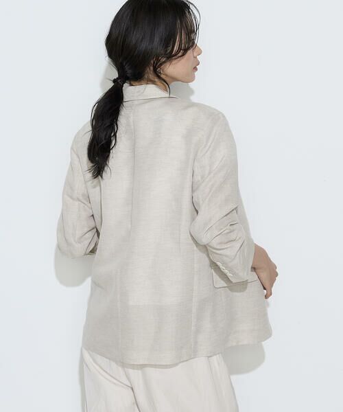 COMME CA PLATINUM S-SIZE / コムサ・プラチナ エスサイズ テーラードジャケット | 〔 Sサイズ 〕 キュプラリネン ピークドラペルジャケット | 詳細25