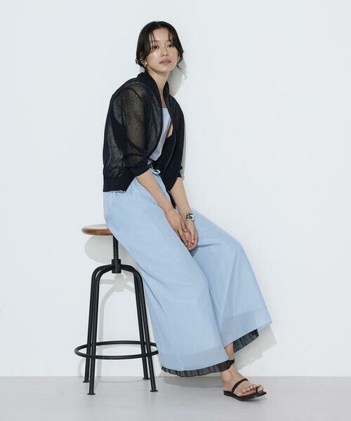 COMME CA PLATINUM S-SIZE / コムサ・プラチナ エスサイズ カーディガン・ボレロ | 〔 Sサイズ 〕 リネンメッシュ ジップアップカーディガン | 詳細10