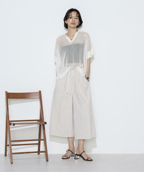 COMME CA PLATINUM S-SIZE / コムサ・プラチナ エスサイズ ニット・セーター | 〔 Sサイズ 〕 リネンメッシュ スキッパープルオーバー | 詳細1