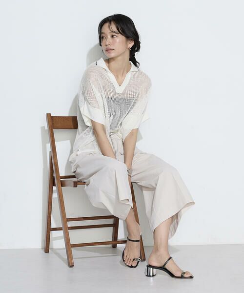 COMME CA PLATINUM S-SIZE / コムサ・プラチナ エスサイズ ニット・セーター | 〔 Sサイズ 〕 リネンメッシュ スキッパープルオーバー | 詳細2