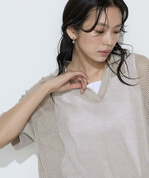 COMME CA PLATINUM S-SIZE / コムサ・プラチナ エスサイズ ニット・セーター | 〔 Sサイズ 〕 リネンメッシュ スキッパープルオーバー | 詳細21
