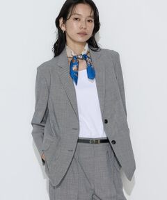 COMME CA PLATINUM S-SIZE / コムサ・プラチナ エスサイズ テーラードジャケット | 〔 Sサイズ 〕 ストレッチミニ千鳥 ジャケット