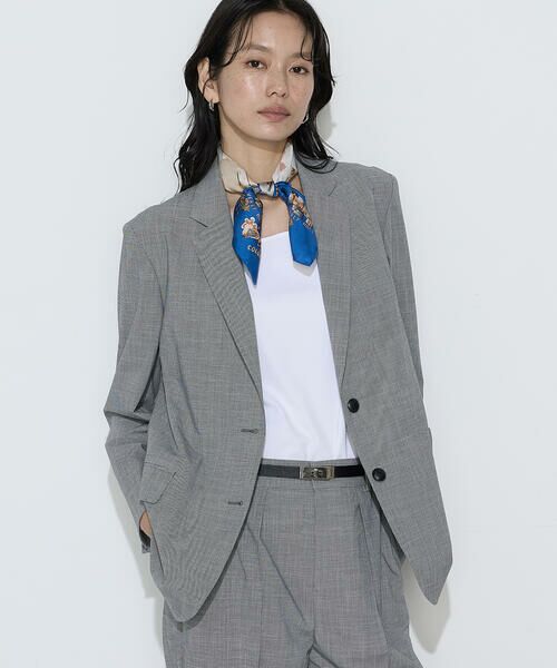 COMME CA PLATINUM S-SIZE / コムサ・プラチナ エスサイズ テーラードジャケット | 〔 Sサイズ 〕 ストレッチミニ千鳥 ジャケット（04:モノトーン系）