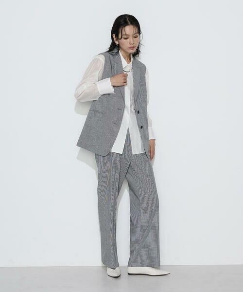 COMME CA PLATINUM S-SIZE / コムサ・プラチナ エスサイズ ベスト | 〔 Sサイズ 〕 ストレッチミニ千鳥 ジレ | 詳細2