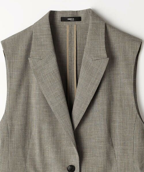 COMME CA PLATINUM S-SIZE / コムサ・プラチナ エスサイズ ベスト | 〔 Sサイズ 〕 ストレッチミニ千鳥 ジレ | 詳細20