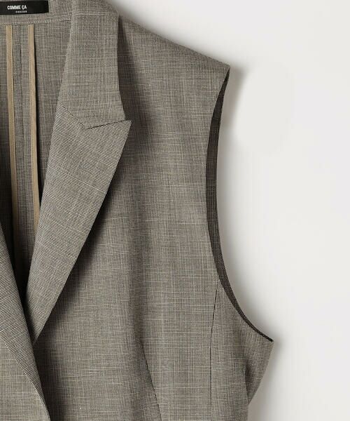COMME CA PLATINUM S-SIZE / コムサ・プラチナ エスサイズ ベスト | 〔 Sサイズ 〕 ストレッチミニ千鳥 ジレ | 詳細21