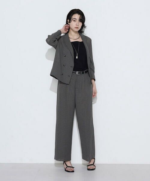 COMME CA PLATINUM S-SIZE / コムサ・プラチナ エスサイズ その他パンツ | 〔 Sサイズ 〕 【セットアップ対応】シアーチェックタックパンツ | 詳細2