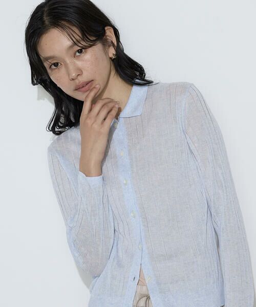 COMME CA PLATINUM S-SIZE / コムサ・プラチナ エスサイズ カーディガン・ボレロ | 〔 Sサイズ 〕 レーヨンイタリア糸 ワイドリブポロカーディガン | 詳細25