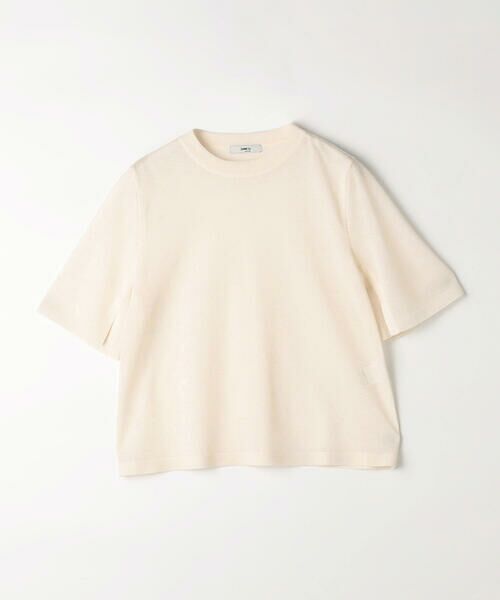 COMME CA PLATINUM S-SIZE / コムサ・プラチナ エスサイズ ニット・セーター | 〔 Sサイズ 〕 レーヨンイタリア糸 半袖プルオーバー | 詳細7