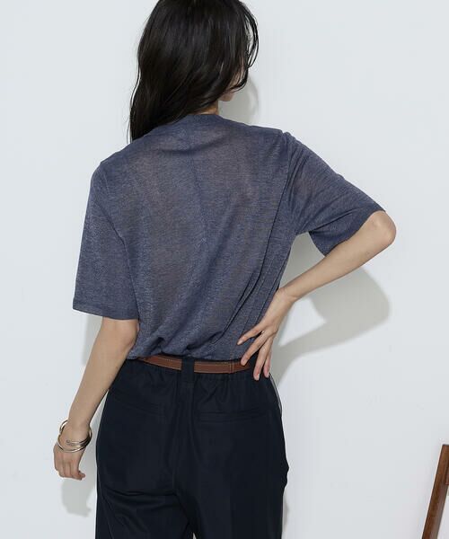 COMME CA PLATINUM S-SIZE / コムサ・プラチナ エスサイズ ニット・セーター | 〔 Sサイズ 〕 レーヨンイタリア糸 半袖プルオーバー | 詳細17