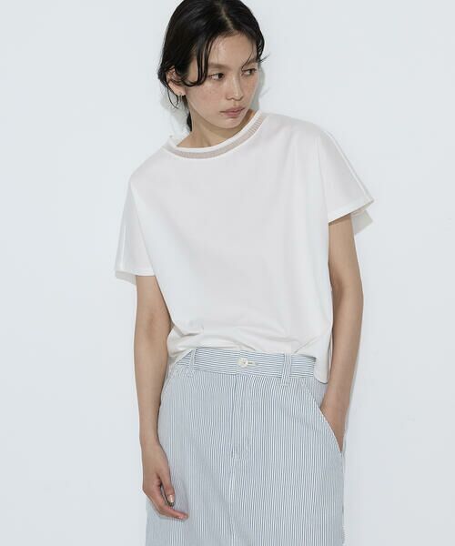 COMME CA PLATINUM S-SIZE / コムサ・プラチナ エスサイズ Tシャツ | 〔 Sサイズ 〕 ダブルフェイス ニット付きTシャツ | 詳細2