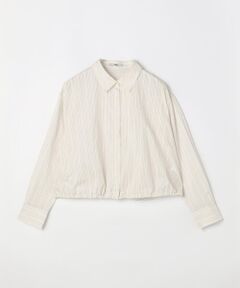 COMME CA PLATINUM S-SIZE / コムサ・プラチナ エスサイズ シャツ・ブラウス | 〔 Sサイズ 〕 コットンナイロンストライプ クロップドシャツ