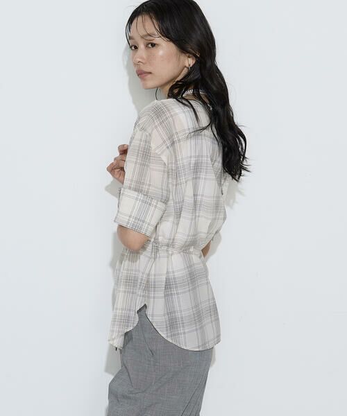 COMME CA PLATINUM S-SIZE / コムサ・プラチナ エスサイズ シャツ・ブラウス | 〔 Sサイズ 〕 モノトーンシアーチェック ブラウス | 詳細3