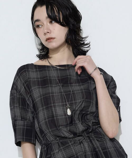 COMME CA PLATINUM S-SIZE / コムサ・プラチナ エスサイズ シャツ・ブラウス | 〔 Sサイズ 〕 モノトーンシアーチェック ブラウス | 詳細19