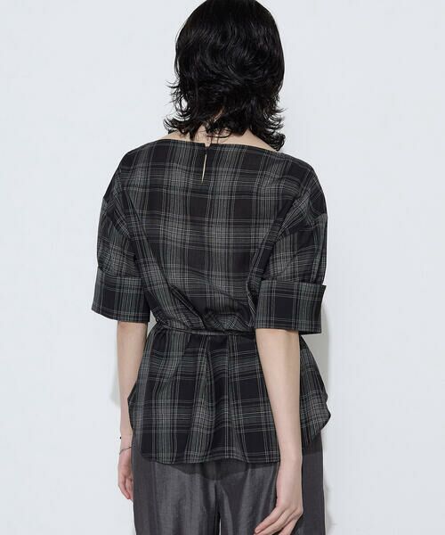 COMME CA PLATINUM S-SIZE / コムサ・プラチナ エスサイズ シャツ・ブラウス | 〔 Sサイズ 〕 モノトーンシアーチェック ブラウス | 詳細21