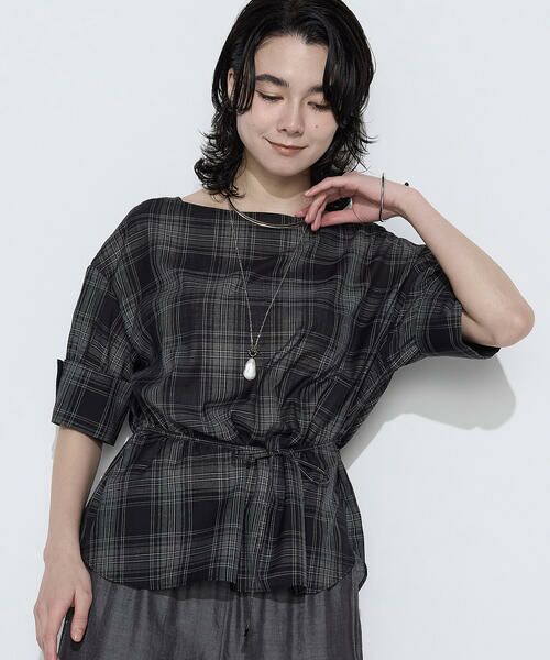 COMME CA PLATINUM S-SIZE / コムサ・プラチナ エスサイズ シャツ・ブラウス | 〔 Sサイズ 〕 モノトーンシアーチェック ブラウス | 詳細18