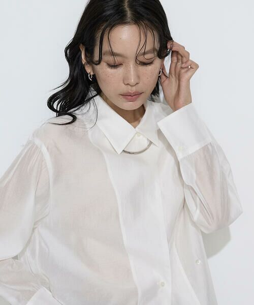 COMME CA PLATINUM S-SIZE / コムサ・プラチナ エスサイズ シャツ・ブラウス | 〔 Sサイズ 〕 シアーキュプラシルク シャツ | 詳細5