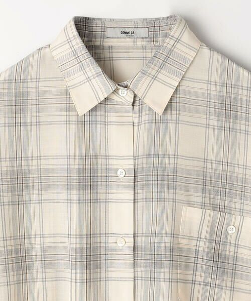 COMME CA PLATINUM S-SIZE / コムサ・プラチナ エスサイズ シャツ・ブラウス | 〔 Sサイズ 〕 モノトーンシアーチェック シャツ | 詳細12