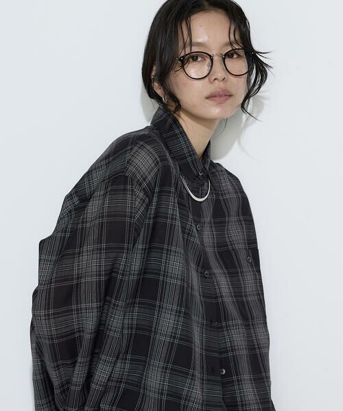 COMME CA PLATINUM S-SIZE / コムサ・プラチナ エスサイズ シャツ・ブラウス | 〔 Sサイズ 〕 モノトーンシアーチェック シャツ | 詳細20