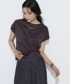 COMME CA PLATINUM S-SIZE / コムサ・プラチナ エスサイズ カットソー | 〔 Sサイズ 〕 コットン強撚ポンチ デザインタックシャツ