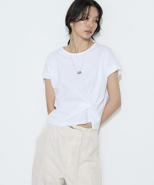 COMME CA PLATINUM S-SIZE / コムサ・プラチナ エスサイズ カットソー | 〔 Sサイズ 〕 コットン強撚ポンチ デザインタックシャツ | 詳細2