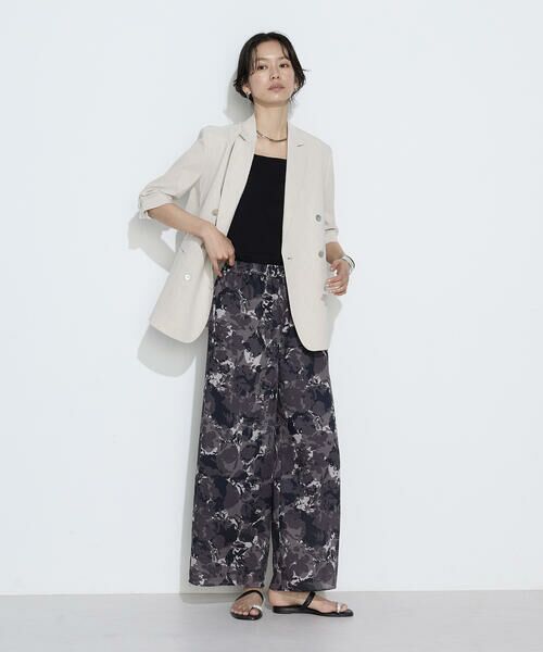 COMME CA PLATINUM S-SIZE / コムサ・プラチナ エスサイズ その他パンツ | 〔 Sサイズ 〕 麻調ポリエステル ボタニカルプリントパンツ | 詳細4