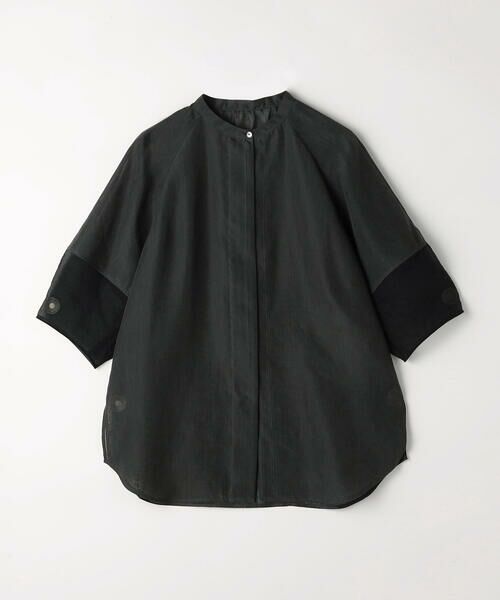 COMME CA PLATINUM S-SIZE / コムサ・プラチナ エスサイズ シャツ・ブラウス | 〔 Sサイズ 〕 リネンポリエステルオーガンジー ラグランスリーブシャツ羽織り | 詳細9