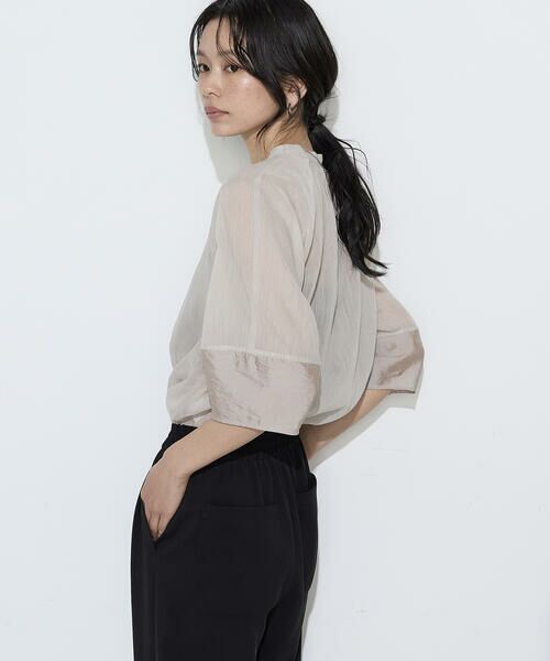 COMME CA PLATINUM S-SIZE / コムサ・プラチナ エスサイズ シャツ・ブラウス | 〔 Sサイズ 〕 リネンポリエステルオーガンジー ラグランスリーブシャツ羽織り | 詳細20
