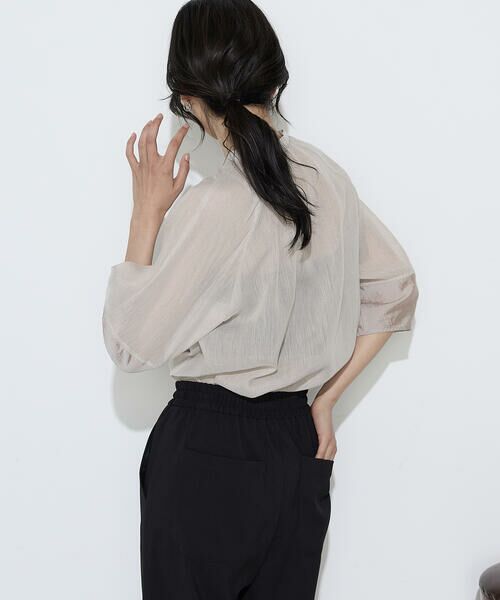 COMME CA PLATINUM S-SIZE / コムサ・プラチナ エスサイズ シャツ・ブラウス | 〔 Sサイズ 〕 リネンポリエステルオーガンジー ラグランスリーブシャツ羽織り | 詳細21