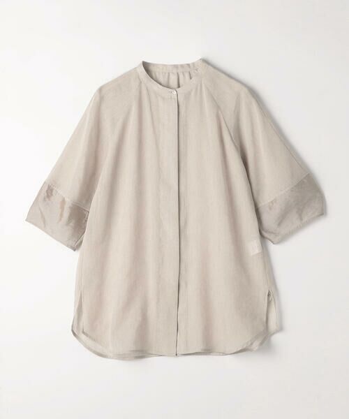 COMME CA PLATINUM S-SIZE / コムサ・プラチナ エスサイズ シャツ・ブラウス | 〔 Sサイズ 〕 リネンポリエステルオーガンジー ラグランスリーブシャツ羽織り | 詳細22