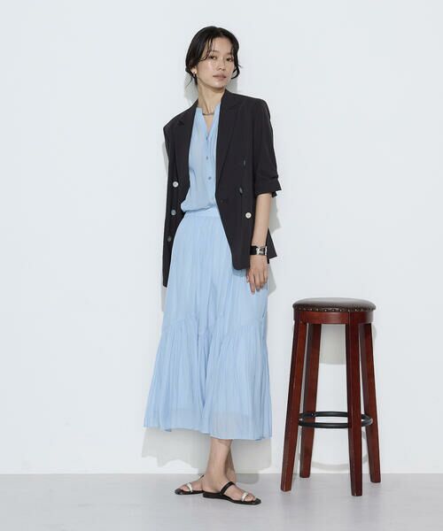 COMME CA PLATINUM S-SIZE / コムサ・プラチナ エスサイズ テーラードジャケット | 〔 Sサイズ 〕 リネン／トリアセテートストレッチ ダブルブレストジャケット | 詳細2