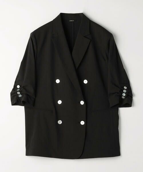 COMME CA PLATINUM S-SIZE / コムサ・プラチナ エスサイズ テーラードジャケット | 〔 Sサイズ 〕 リネン／トリアセテートストレッチ ダブルブレストジャケット | 詳細5