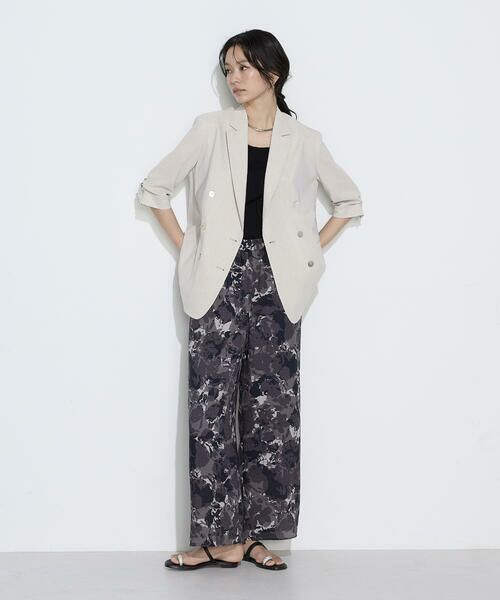 COMME CA PLATINUM S-SIZE / コムサ・プラチナ エスサイズ テーラードジャケット | 〔 Sサイズ 〕 リネン／トリアセテートストレッチ ダブルブレストジャケット | 詳細17