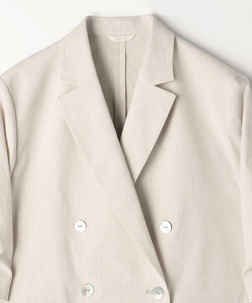 COMME CA PLATINUM S-SIZE / コムサ・プラチナ エスサイズ テーラードジャケット | 〔 Sサイズ 〕 リネン／トリアセテートストレッチ ダブルブレストジャケット | 詳細25