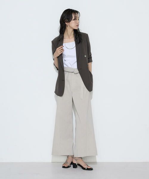 COMME CA PLATINUM S-SIZE / コムサ・プラチナ エスサイズ その他パンツ | 〔 Sサイズ 〕 リネン／トリアセテート ハイウエストパンツ | 詳細14