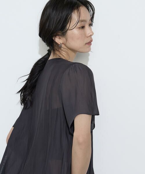 COMME CA PLATINUM S-SIZE / コムサ・プラチナ エスサイズ シャツ・ブラウス | 〔 Sサイズ 〕 【セットアップ対応】カッセンシフォンオーガンジー フレアブラウス | 詳細5