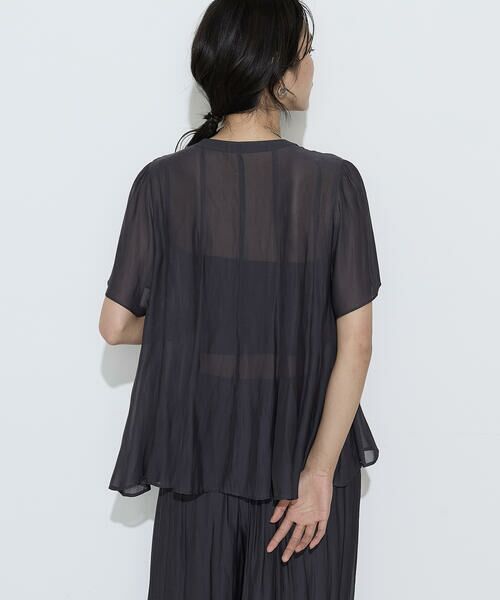 COMME CA PLATINUM S-SIZE / コムサ・プラチナ エスサイズ シャツ・ブラウス | 〔 Sサイズ 〕 【セットアップ対応】カッセンシフォンオーガンジー フレアブラウス | 詳細6